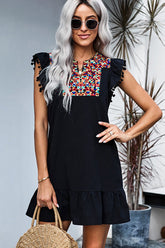 All Of Your Love Boho Embroidery Mini Dress